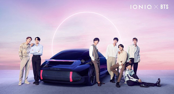 현대차가 방탄소년단과 함께 한 '아이오닉(IONIQ)' 브랜드 음원 공개 자료 /사진=현대차