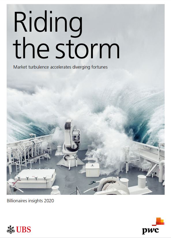 스위스 투자은행 UBS와 다국적 회계컨설팅업체 프라이스워터하우스쿠퍼스(PwC)가 낸 '억만장자 인사이트 2020' 보고서 표지[사진=보고서 캡처]
