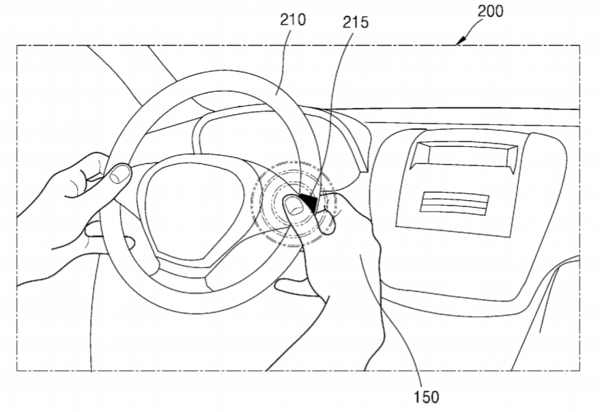 삼성전자의 차량용 지문인식 특허 개념도 [사진=미국특허청]