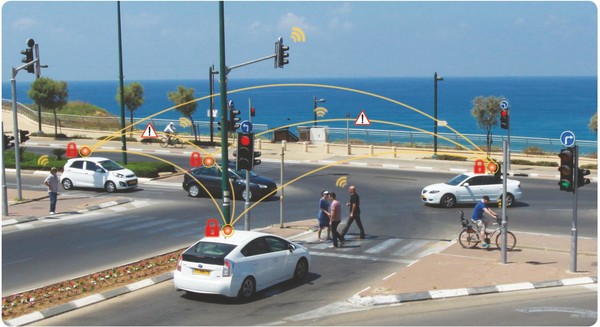 이스라엘 차량용 통신 전문업체 오토톡스의 차량 통신 개념도 /사진=오토톡스