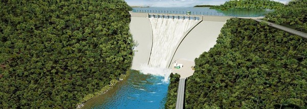 대우건설이 진행 중인 필리핀 일로일로주 할루어강 다목적 공사 조감도 /사진=필리핀 관개청