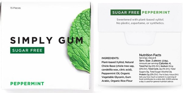 미국 천연원료 껌업체 '심플리검'의 한 제품/사진=심플리검 웹사이트 캡처