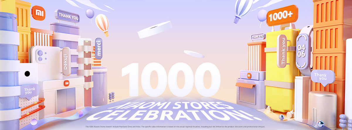 샤오미의 오프라인 판매점 '미 스토어' 1000곳 돌파 기념 자료 /사진=샤오미