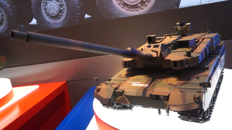 MSPO 2021에 전시된 K2 전차 모형 /사진=MSPO