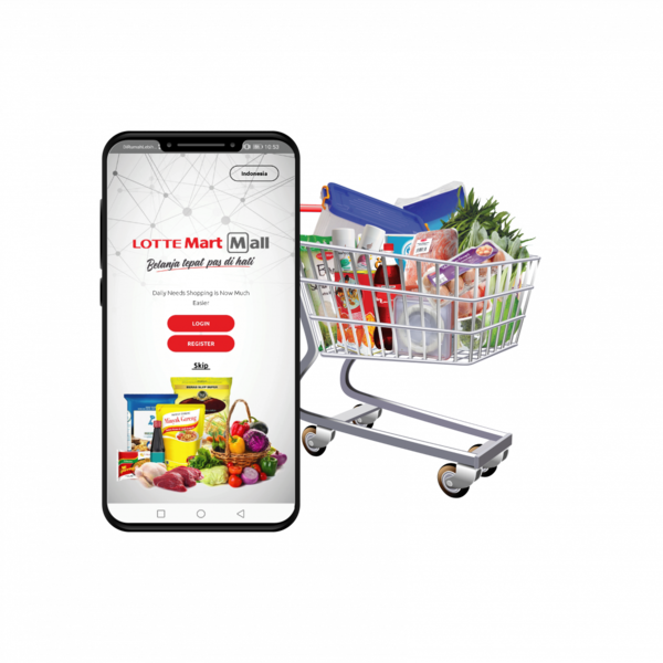 롯데쇼핑 인도네시아 계열사 롯데마트 인도네시아가 출시한 모바일 쇼핑몰 앱 '롯데마트몰'. /사진=롯데마트 인도네시아
