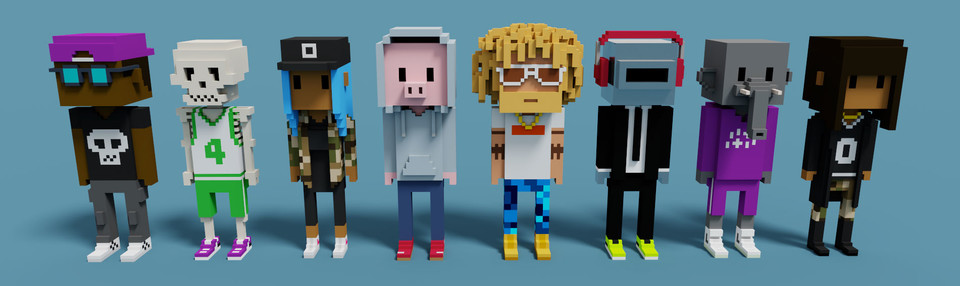 미빗츠 프로젝트의 3D 캐릭터들/사진=라바랩스 웹사이트