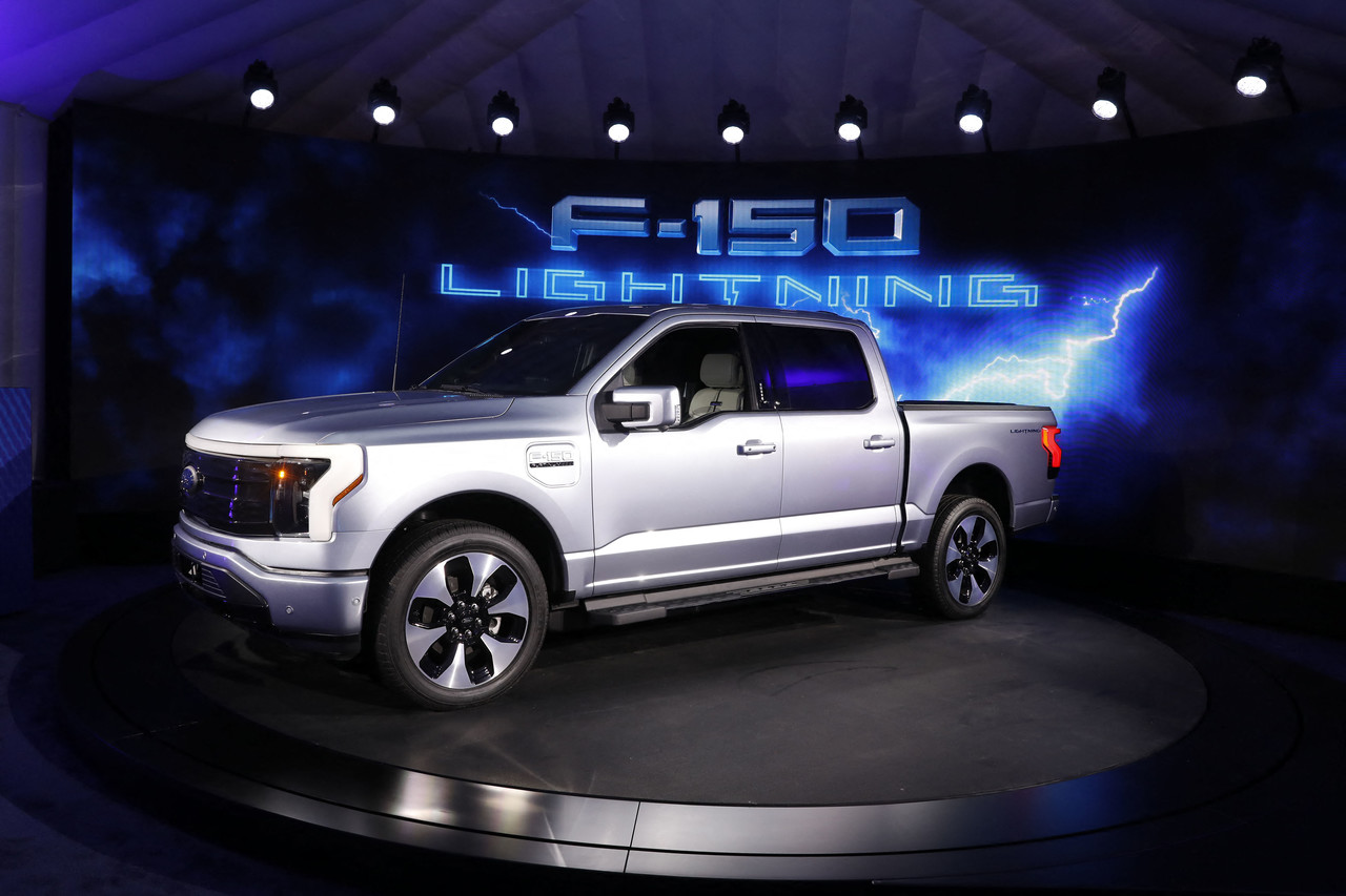 미국 자동차회사 포드의 전기 픽업트럭 'F150라이트닝'/사진=AFP연합뉴스