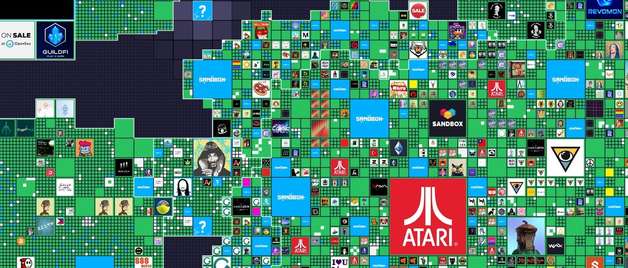 샌드박스 플랫폼 내 부동산 지도/사진=샌드박스 웹사이트 캡처