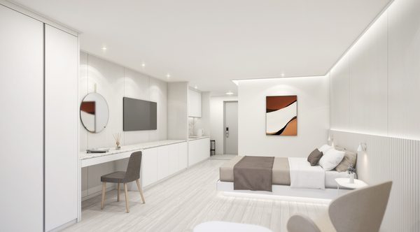 호텔식 게스트룸 리뉴얼 전경 / 사진=롯데건설