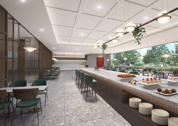 다양한 모습으로 변하도록 설계된 다이닝카페 리뉴얼 전경 / 사진=롯데건설