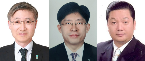 (왼쪽부터)이승열 하나은행·강성묵 하나증권·이호성 하나카드 신임 대표이사 후보