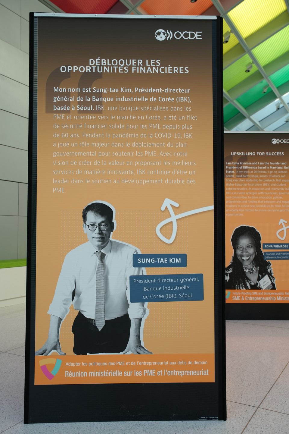 김성태 IBK기업은행장이 프랑스 파리 OECD(경제협력개발기구) 본부에서 열리는 중소기업 관련 인물사진전에 중소기업 금융접근성을 대표하는 인물로 선정됐다. / 사진=IBK기업은행