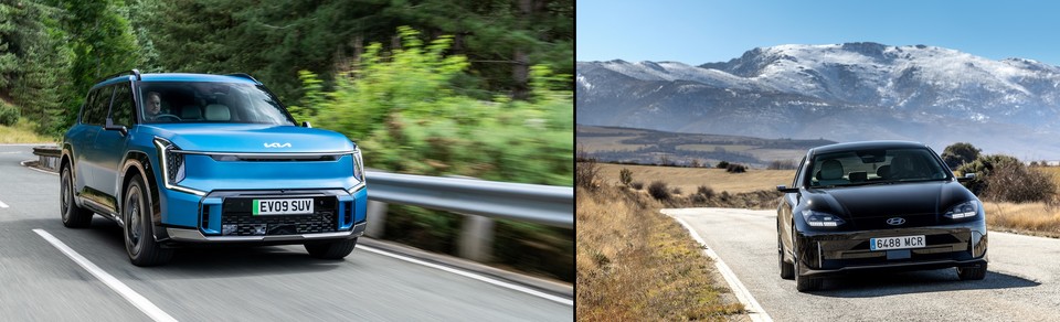 기아 EV9(왼쪽), 현대차 아이오닉6 / 사진=현대차그룹