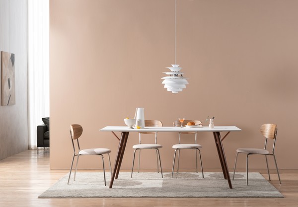 사각형 상판에 트라이포드 다릿발 디자인을 적용한 '아르떼 컬렉션' 제품 이미지 / 사진=현대리바트