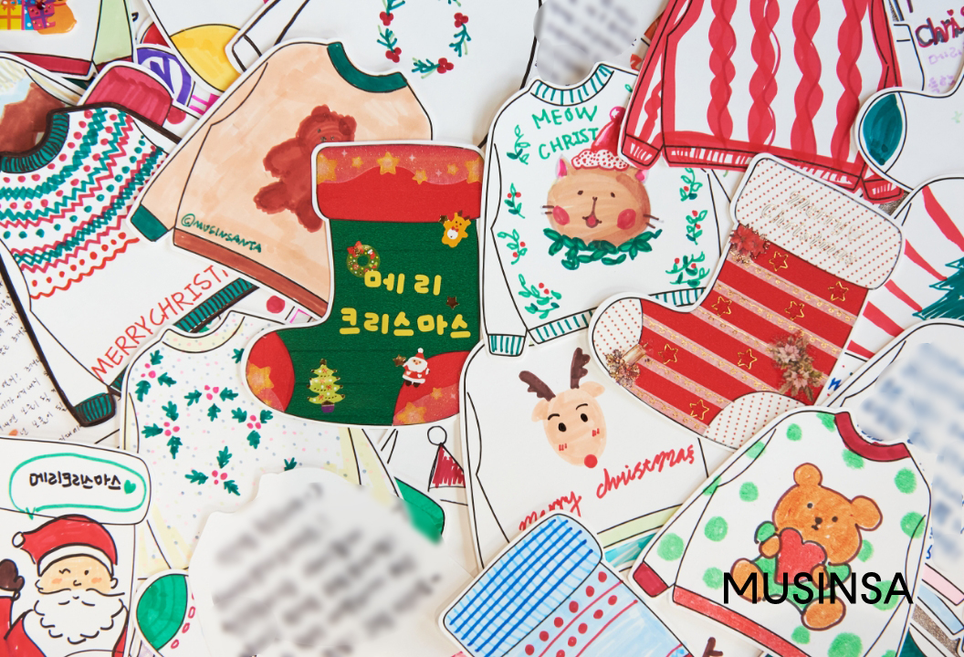 무신사 임직원이 제작한 크리스마스 기념 카드 / 사진=무신사