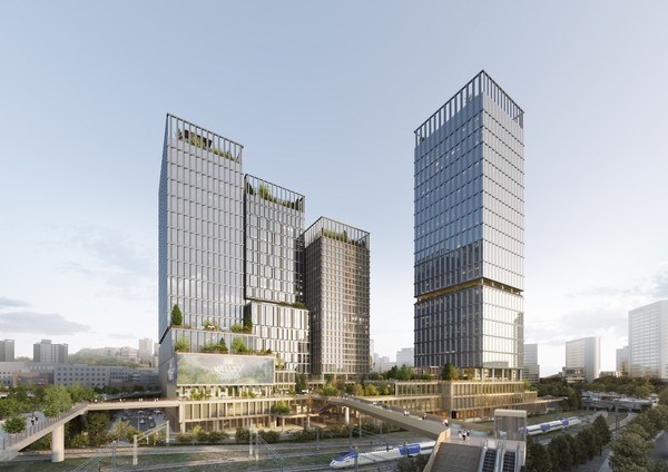 서울역 북부역세권 복합개발사업 조감도. /사진=㈜한화 건설부문