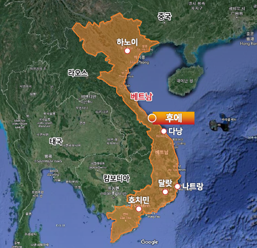 KX그룹이 베트남에 종합리조트 단지를 조성할 후에 위치도. /사진=KX그룹