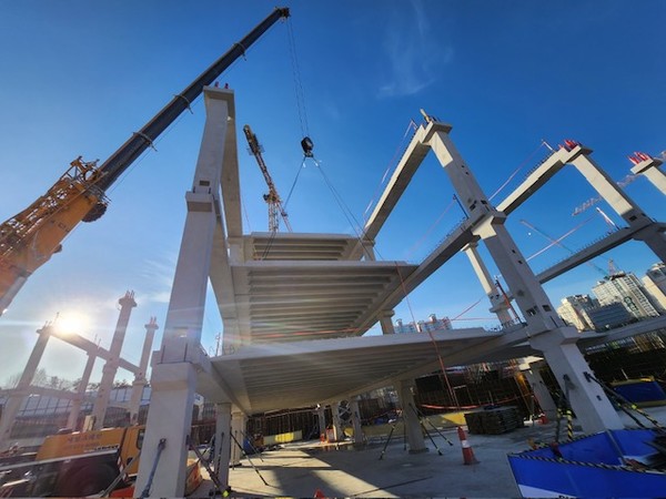 저탄소 PC 설치중인 래미안 트리니원(반포주공1단지 3주구) 현장. /사진=삼성물산