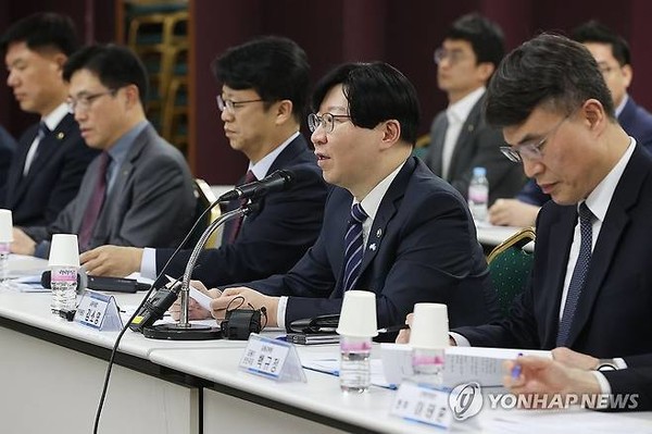 김소영 금융위원회 부위원장이 서울 중구 은행연합회에서 열린 '대출 갈아타기 서비스 관련 참여기관 및 이용자 간담회'에서 인사말을 하고 있다. / 사진=연합뉴스