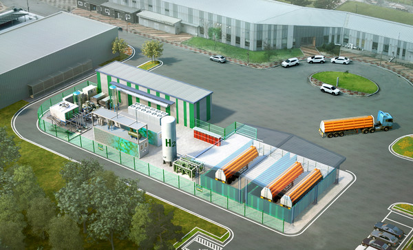 전북 부안 수전해 기반 수소생산기지 조감도. /사진=현대건설