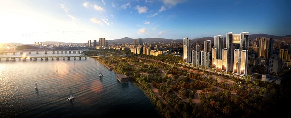 대우건설이 신반포 16차 아파트 재건축 정비사업' 수주에 성공했다고 8일 밝혔다. 새롭게 조성될 '신반포 써밋 라피움' 조감도/사진-대우건설