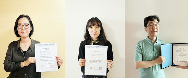 왼쪽부터 박소정(서울대 경영학과 교수), 홍지민(숭실대 정보통계보험수리학과 교수), 김헌수(순천향대 IT금융경영학과 교수) /사진=대산신용호기념사업회