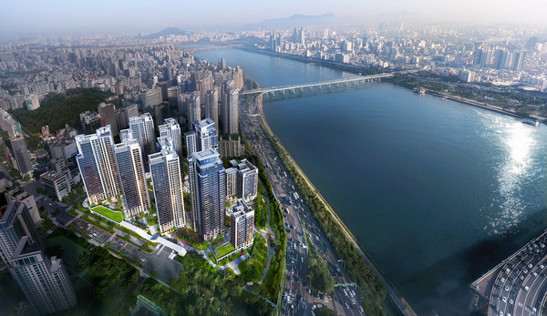 롯데건설은 6일 '청담 르엘'의 사이버모델하우스를 오픈하고 본격적인 분양에 돌입했다. 청담 르엘 조감도./사진=롯데건설