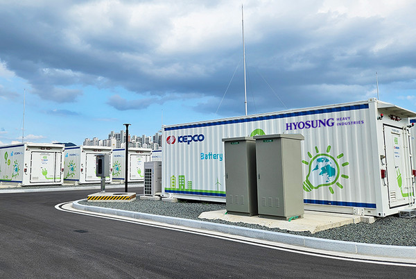 경남 밀양 부북변전소에 설치된 효성중공업의 국내최대 용량 ESS 설비. /사진=효성중공업