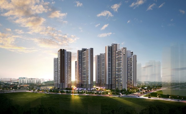 한양은 13일 '평택 브레인시티 수자인' 견본주택을 개관한다. 평택 브레인시티 수자인 투시도./사진=한양