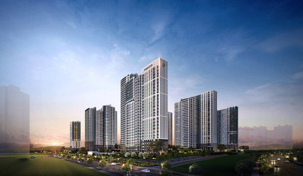 대우건설의  경기도 평택 '브레인시티 푸르지오'가 13일 견본주택을 개관한다. 브레인시티 프루지오 야경 투시도./사진=대우건설