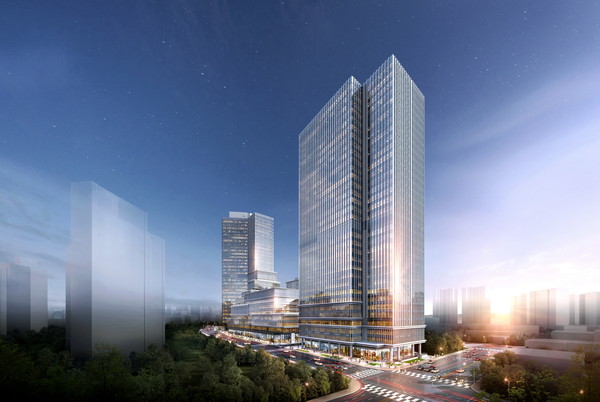 신광교 클라우드 시티 야경투시도. /사진=현대엔지니어링