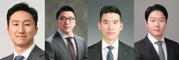 (왼쪽부터) 정기선 HD현대 수석부회장, 구본혁 예스코홀딩스 대표이사 CEO 부회장, 구동휘 LS MnM 대표이사 CEO 부사장, 구형모 LX MDI 사장./사진=각사