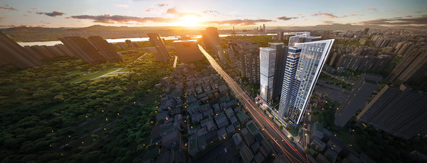 신용산역북측 제1구역 특화 설계 조감도./사진=롯데건설