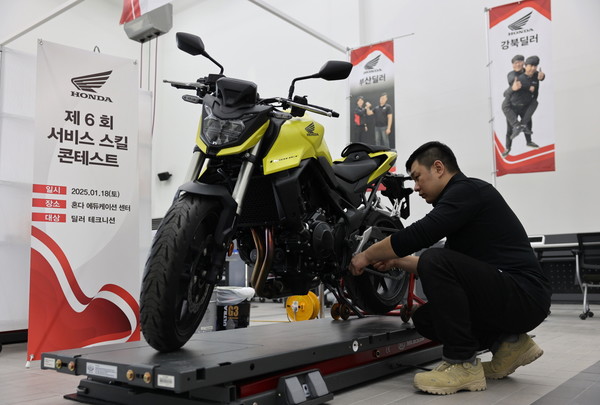 제6회 혼다 모터사이클 서비스 스킬 콘테스트 현장. /사진=혼다코리아
