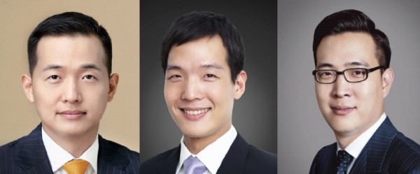 (왼쪽부터)김동관 한화그룹 부회장, 김동원 한화생명 사장, 김동선 한화호텔앤드리조트 부사장. /사진=한화그룹