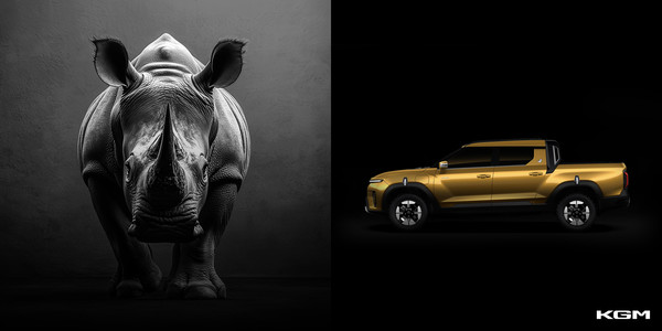 '무쏘' 티저 이미지와 '무쏘 EV'이미지./사진=KGM