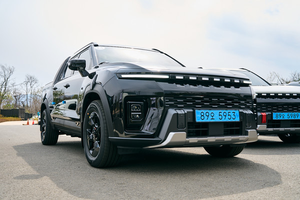 무쏘 EV 전면 모습. /사진=KG모빌리티