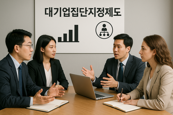 현행 대규모기업집단 지정제도를 시대에 맞게 지정기준을 상향하는 등의 대폭적인 손질이 필요하다는 의견이 나왔다. /사진=챗GPT