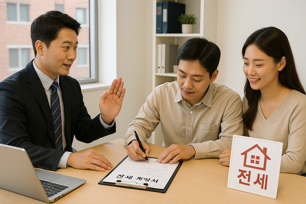 전세계약을 진행하는 모습을 표현한 이미지./출처=챗GPT