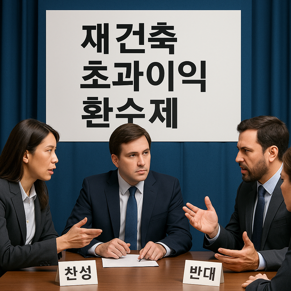 재건축 초과이익환수제(재초환)에 대한 논의하는 모습을 표현한 이미지. /사진=챗GPT