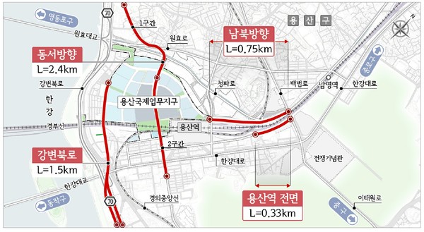 용산국제업무지구 광역교통개선대책 설계용역 현황. /사진=SH공사