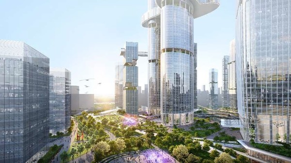 용산국제업무지구 철도 위 '공중 공원' 예시./사진=SH공사