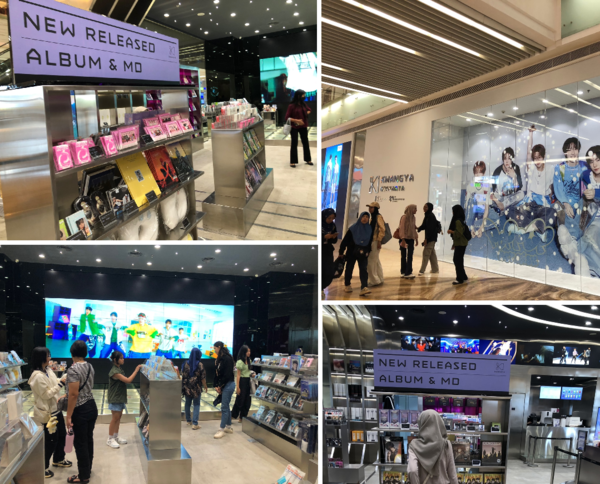 자카르타 롯데몰 1층에 마련된 SM엔터테인먼트의 K-팝 굿즈 및 앨범 전문 판매 공간 /사진=김현정 기자