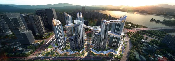 HDC현대산업개발이 제안한 용산정비창 전면 1구역 개발 조감도./사진=HDC현대산업개발