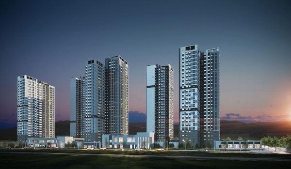 왕숙 푸르지오 더 퍼스트 B1 블록 야경 투시도. /사진=대우건설