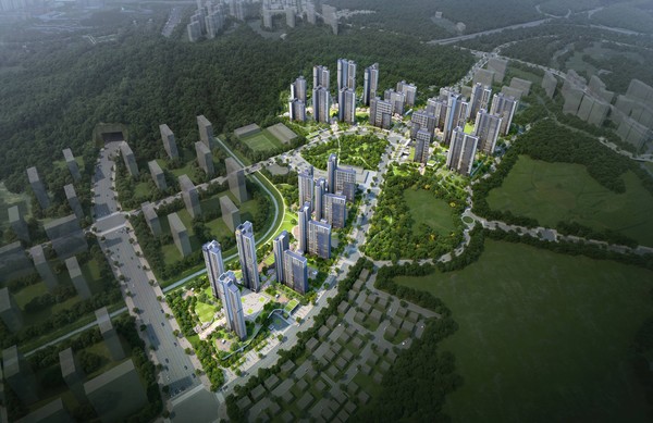 '의왕군포안산 공공주택지구 A1-1·A1-2·A1-4 블록 민간참여 공공주택사업' 조감도./사진=금호건설