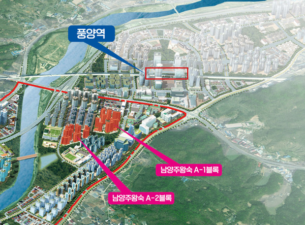 남양주왕숙 A1,2 블록 상세 위치도. /사진=LH