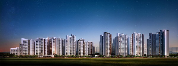 '청주 센텀 푸르지오' 야경 투시도./사진=대우·GS건설