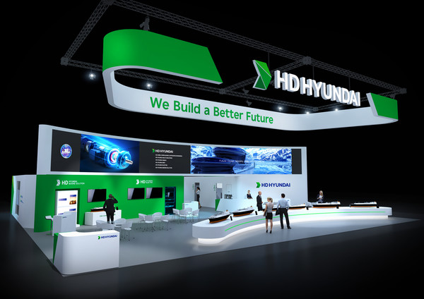 이탈리아 밀라노 '가스텍  2025'에 마련된 HD현대 부스 조감도./사진=HD현대