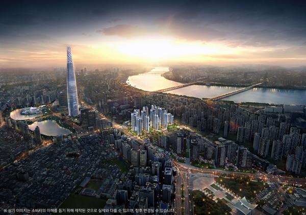 잠실 르엘 광역 조감도./사진=롯데건설